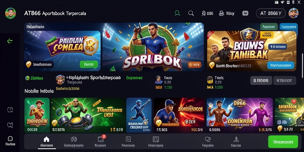 Tampilan gameplay aplikasi Sportsbook AT866 yang menarik dan informatif.
