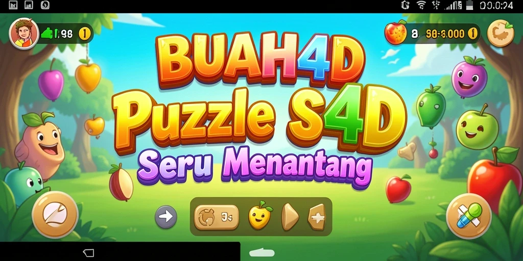 Tangkapan layar gameplay BUAH4D yang menampilkan tantangan Puzzle yang seru.