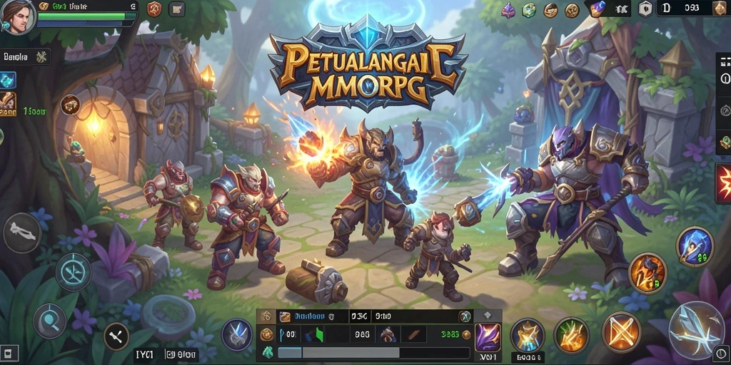 Tangkapan layar gameplay DY01 menampilkan aksi seru dalam dunia MMORPG.