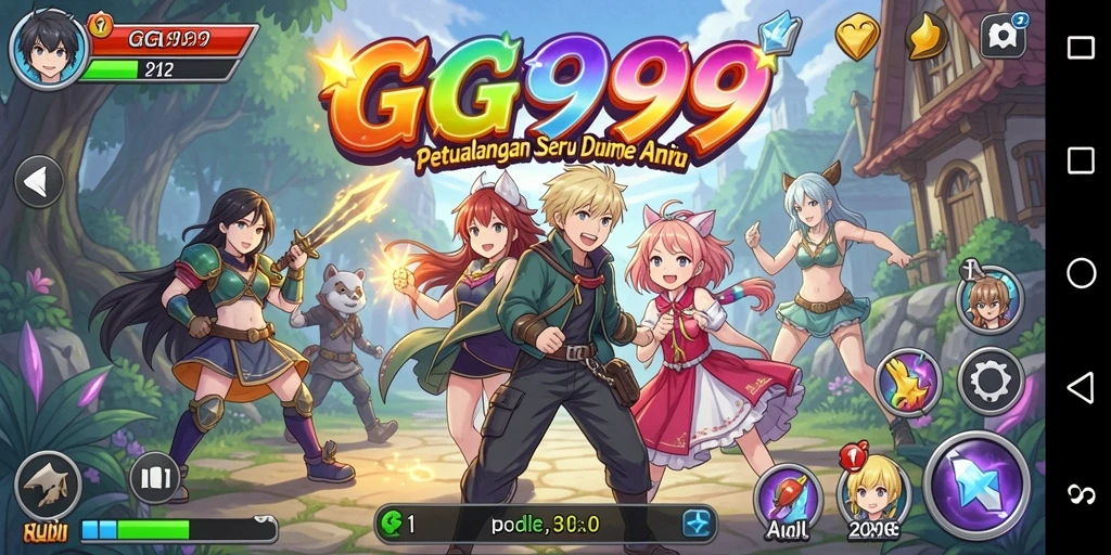 Tampilan menarik dari gameplay GG999 yang penuh warna.