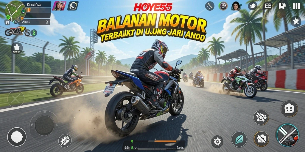 Tampilan mendebarkan dari balapan motor di HOYE55.
