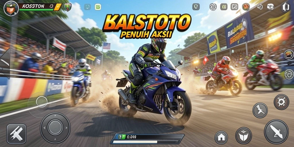 Tampilan mendebarkan dari balapan motor di KOSTOTO.
