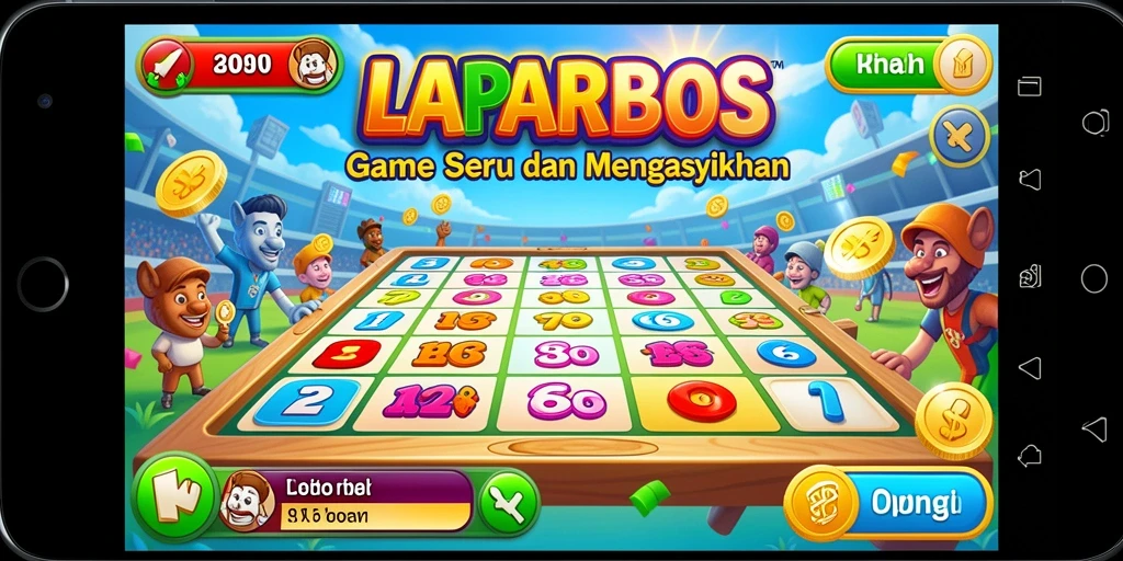 Tangkapan layar utama LAPARBOS menampilkan suasana seru permainan Bingo.