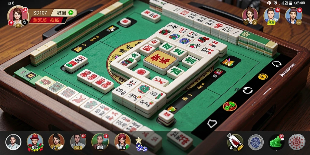 Tampilan gameplay Mahjong di SD107 yang menawan dan penuh warna.
