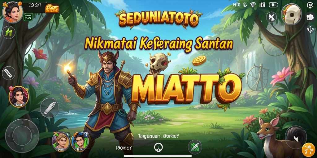 Tampilan gameplay SEDUNIATOTO yang ceria dan menghibur.