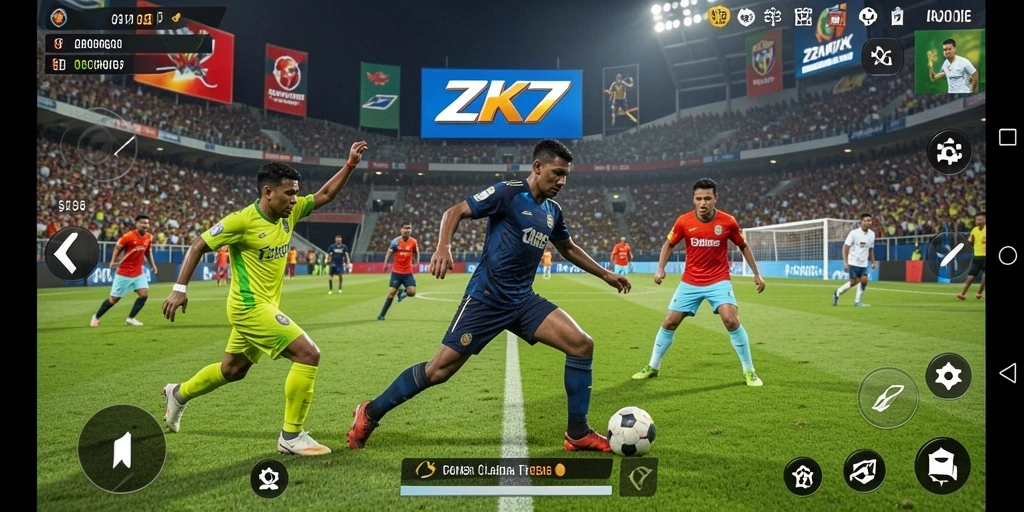 Tampilan gameplay ZK7 yang menegangkan dalam pertandingan olahraga.